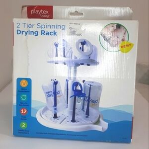 Playtex Baby 2 Tier Spinning Drying Rack. Spins, Holds Up To 12 Bottles NEW